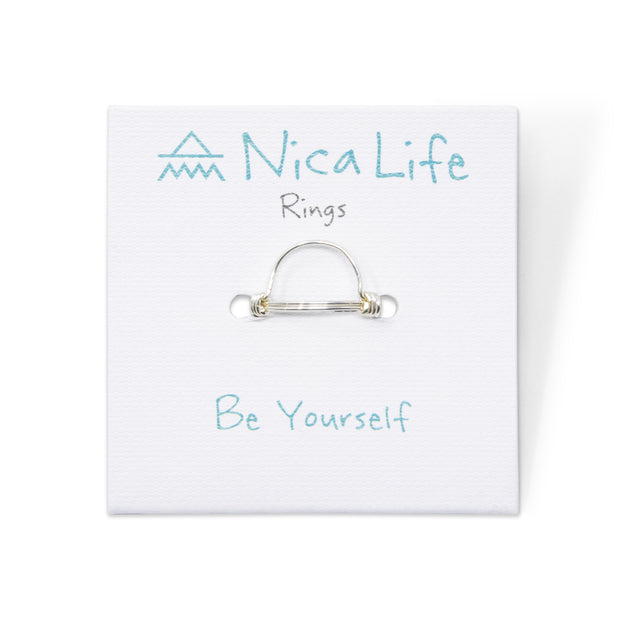 Silver Semi Circle Ring