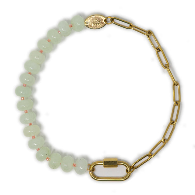 Charm Bar Pony Bead Anklet Base- Mint