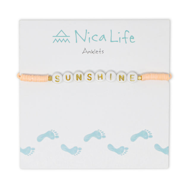 SUNSHINE Wear your Heart Anklet in Creamsicle