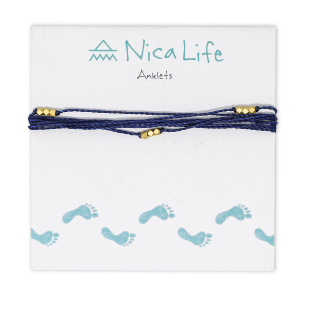 Navy Macua Anklet