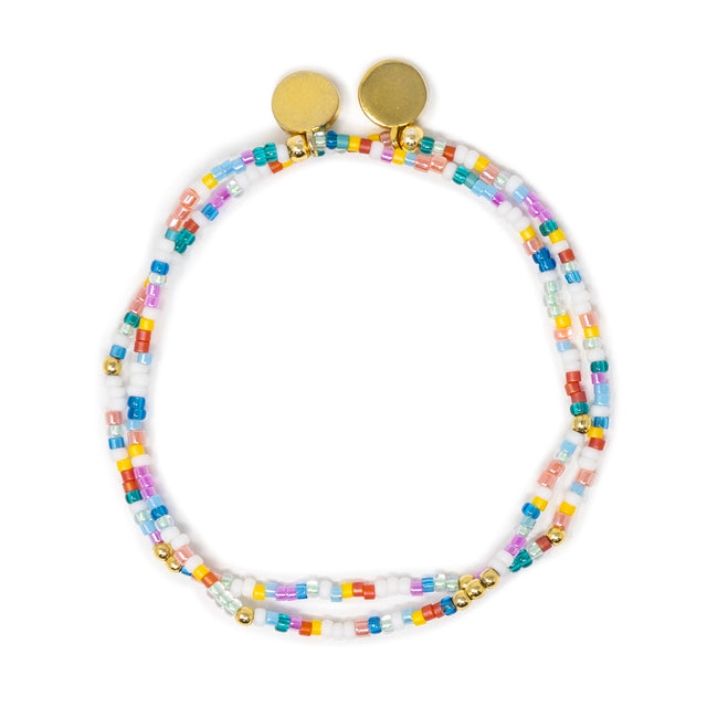 Carnival Stretch Bracelet w/ Gold