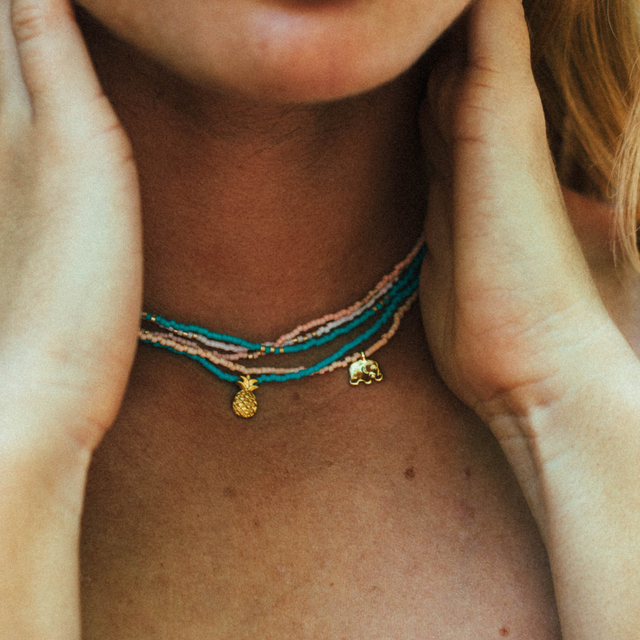 Plum Ellie Tiny Charm Necklace