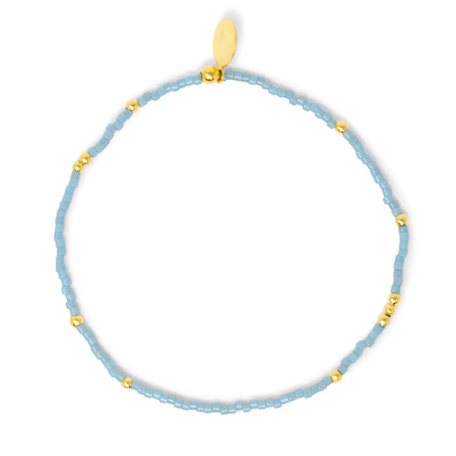 Ocean & Gold Stretch Bracelet