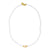 Baroque Peach Pearl Necklace in Gold