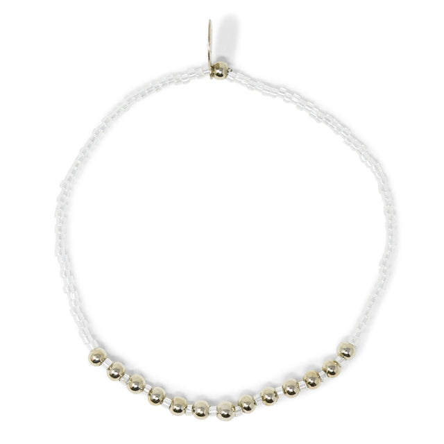 Refelction & Silver Alternating Stretch Bracelet
