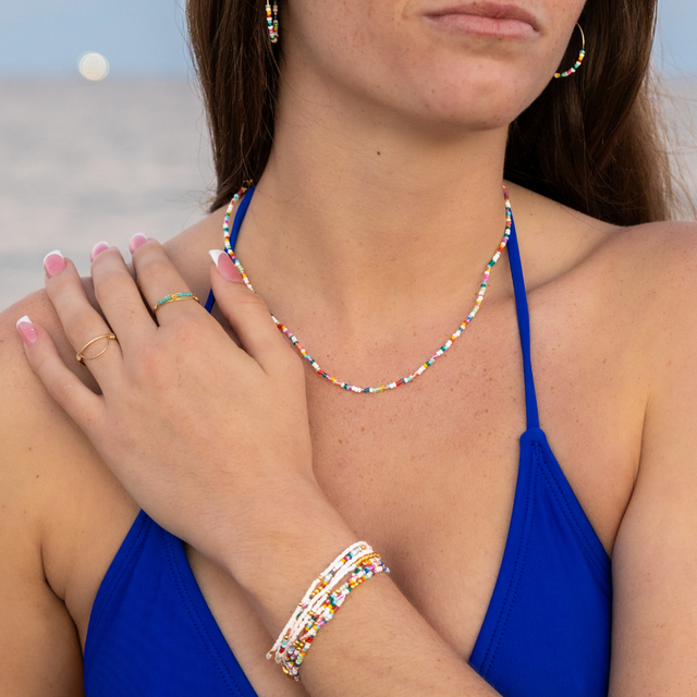 Carnival Stretch Bracelet w/ Gold