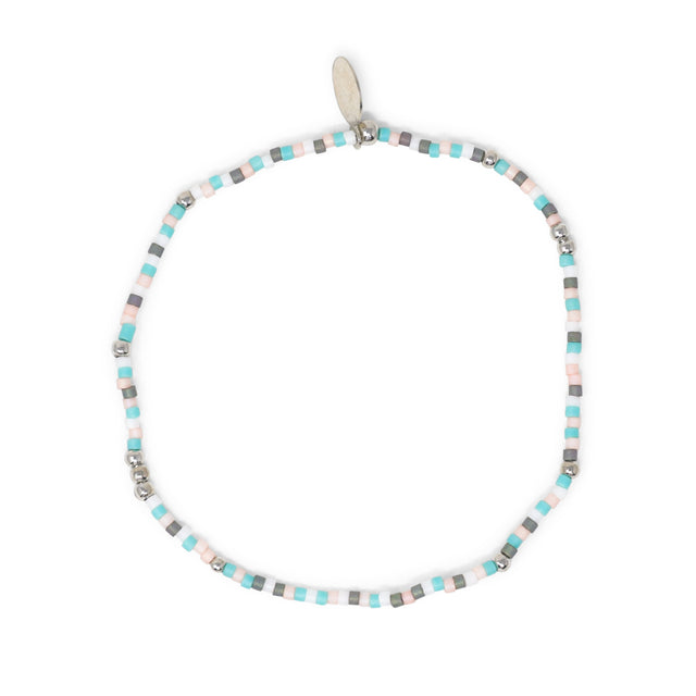 Sparkling Seas Desert Sunset & Silver Stretch Bracelet