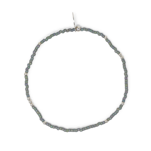 Sparkling Seas Denim & Silver Stretch Bracelet