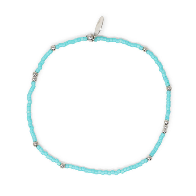 Sparkling Seas Teal & Silver Stretch Bracelet