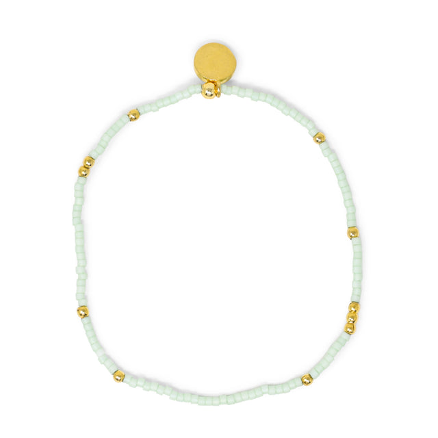 Sparkling Seas Cucumber & Gold Stretch Bracelet