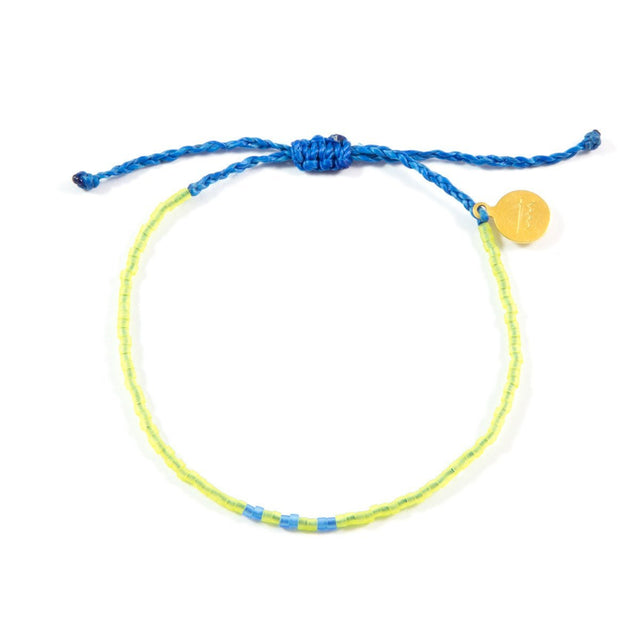 Sea Glass Green & Blue Pattern Beaded Bracelet
