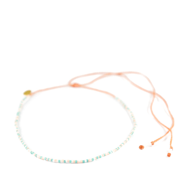 Coral & Teal Random Pattern Mermaid Necklace