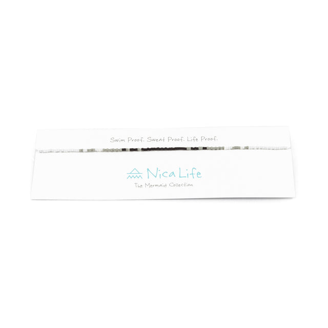 Grey & Black Ombre Mermaid Necklace