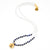 White w/ Blue Lapis Stone Buddha Charm Necklace