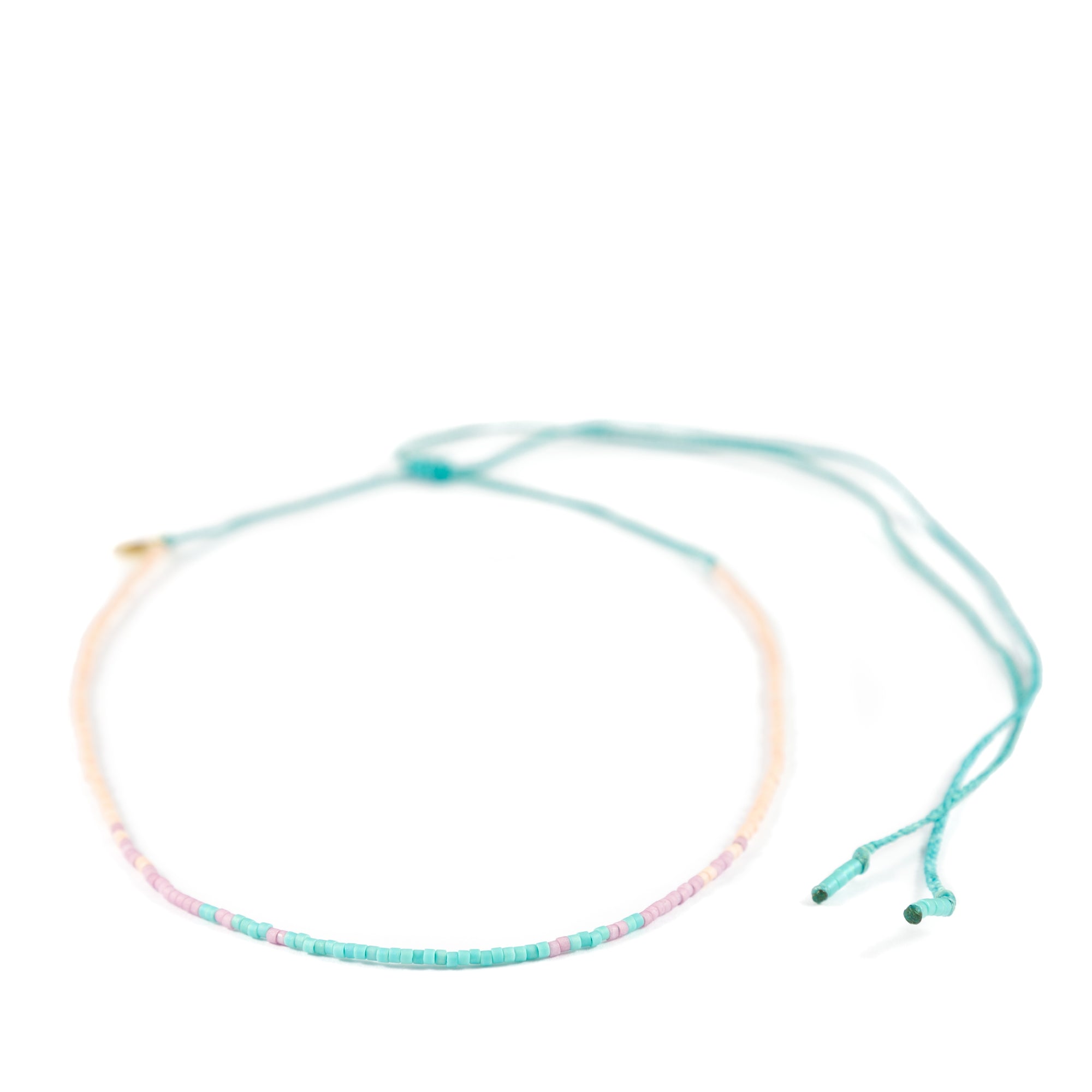 Coral Plum Teal Ombre Mermaid Necklace