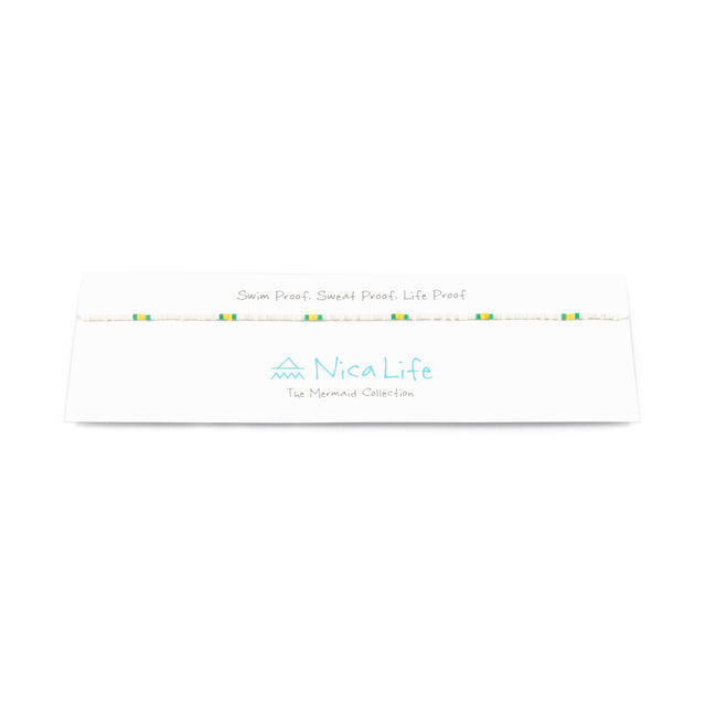 Fern & Sunflower Two Tone Dot Mermaid Necklace