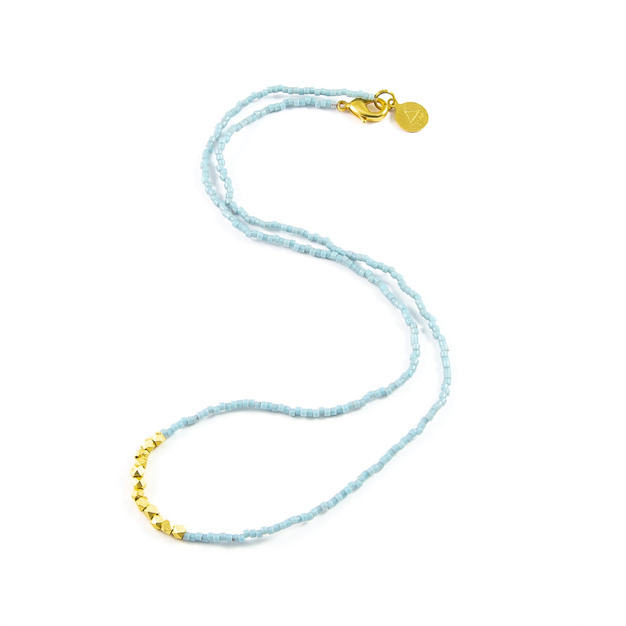 Stormy Ocean Day to Night Necklace in Gold