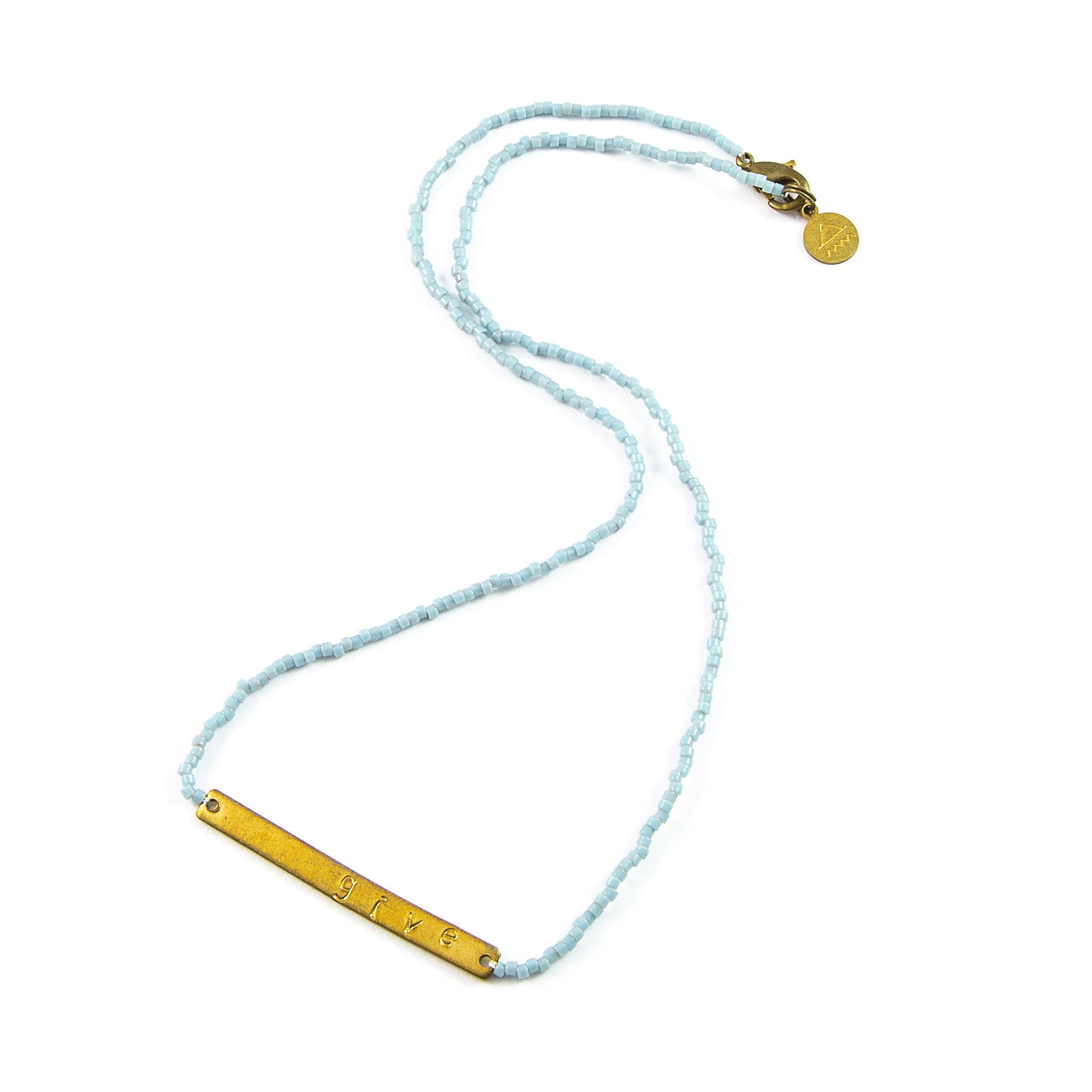 Stormy Ocean GIVE Bar Necklace