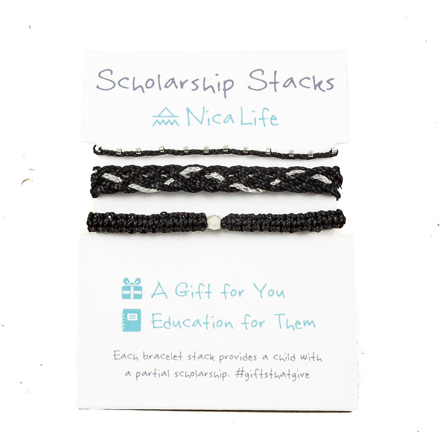 Black & Silver Bracelet Stack