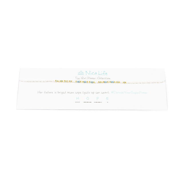 Stormy Ocean HOPE Morse Code Choker