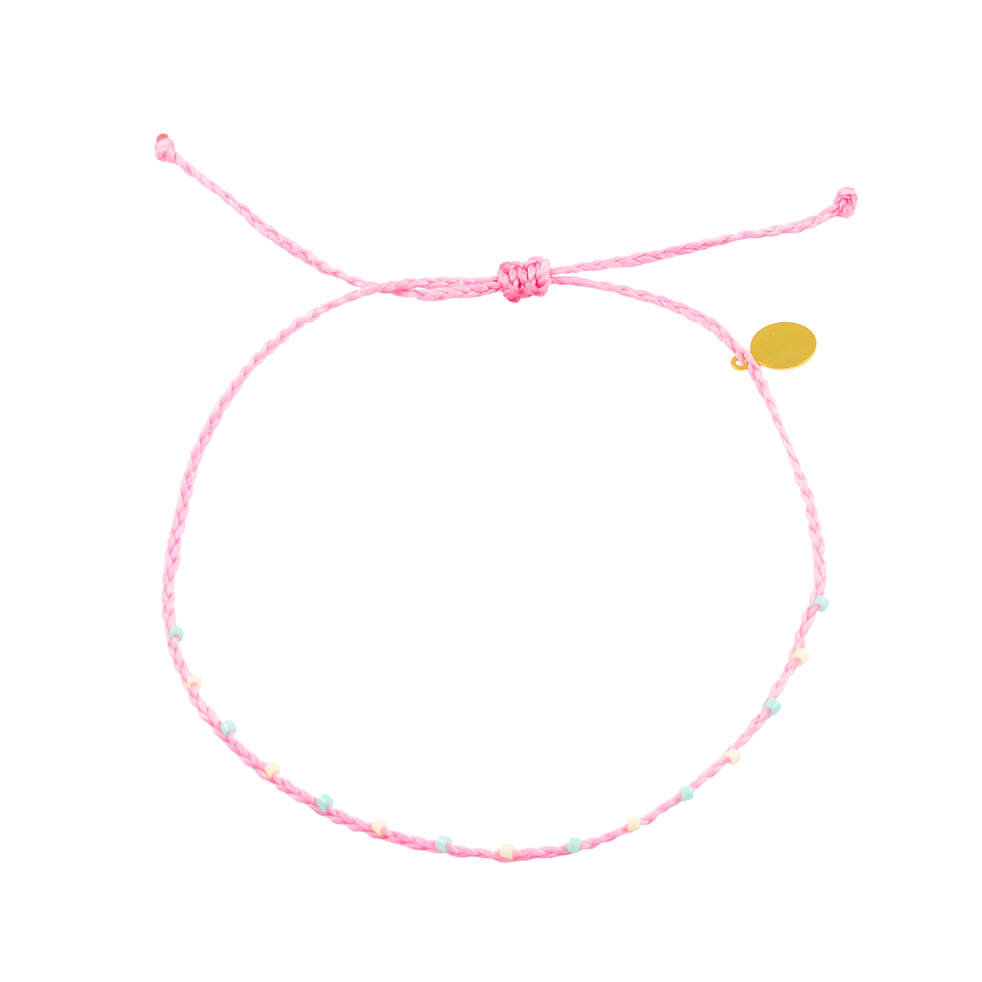 Pink Barely Beaded Anklet