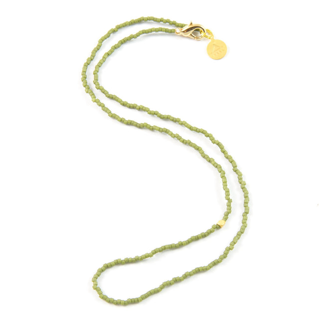 Olive Green One of A Kind Necklace