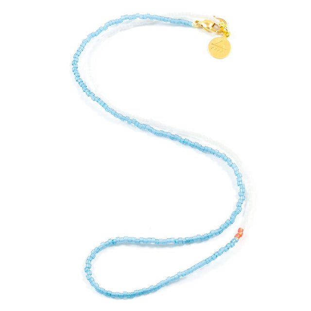 Sea Glass Blue Asymmetrical Necklace