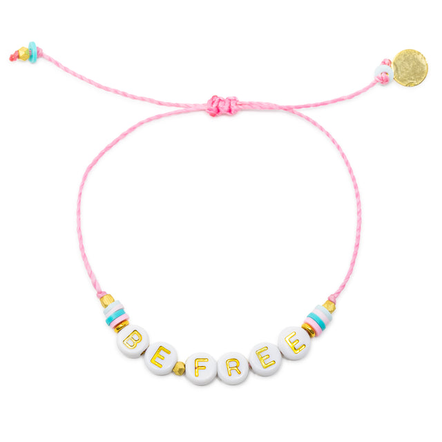 BE FREE Wear Your Heart Bracelet in Pink
