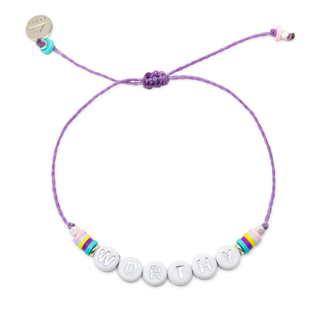 WORTHY Wear Your Heart Bracelet in Purple