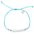 Teal SALTY Wear Your Heart Anklet in Silver