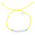 Yellow HAPPY Wear Your Heart Anklet in Silver