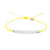 Yellow HAPPY Wear Your Heart Anklet in Silver