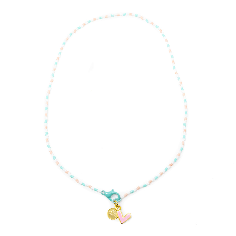 Thinking of You Pink Heart Charm Necklace
