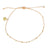 Peachy & Gold Bead Anklet
