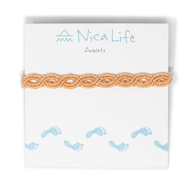 Peachy Double Wave Anklet
