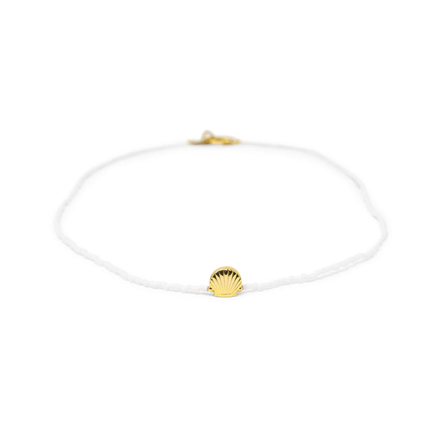 White & Gold Shell Necklace