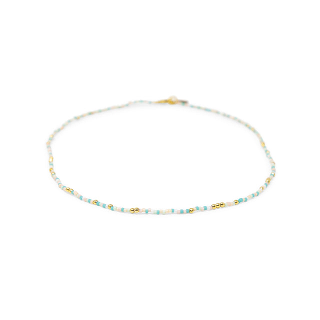 Playa & Gold Bead Necklace