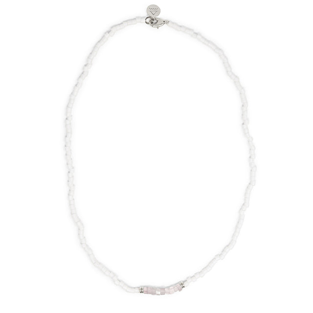 Rose Quartz & Silver Intention Necklace
