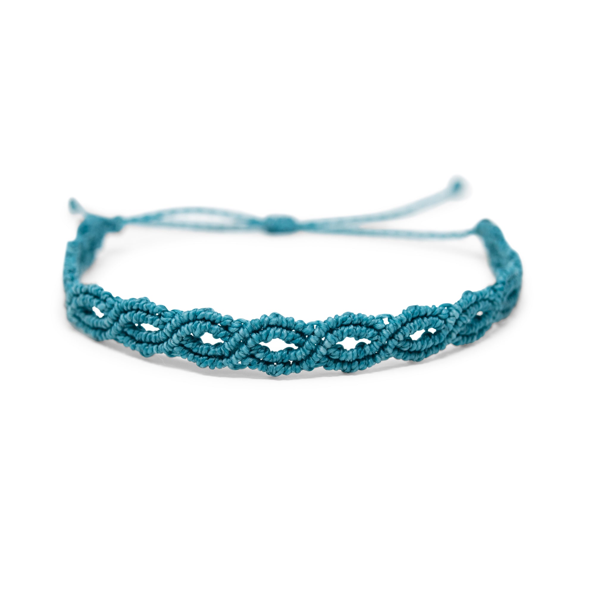 Teal Double Wave Anklet