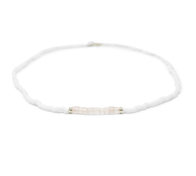 Rose Quartz & Silver Intention Necklace