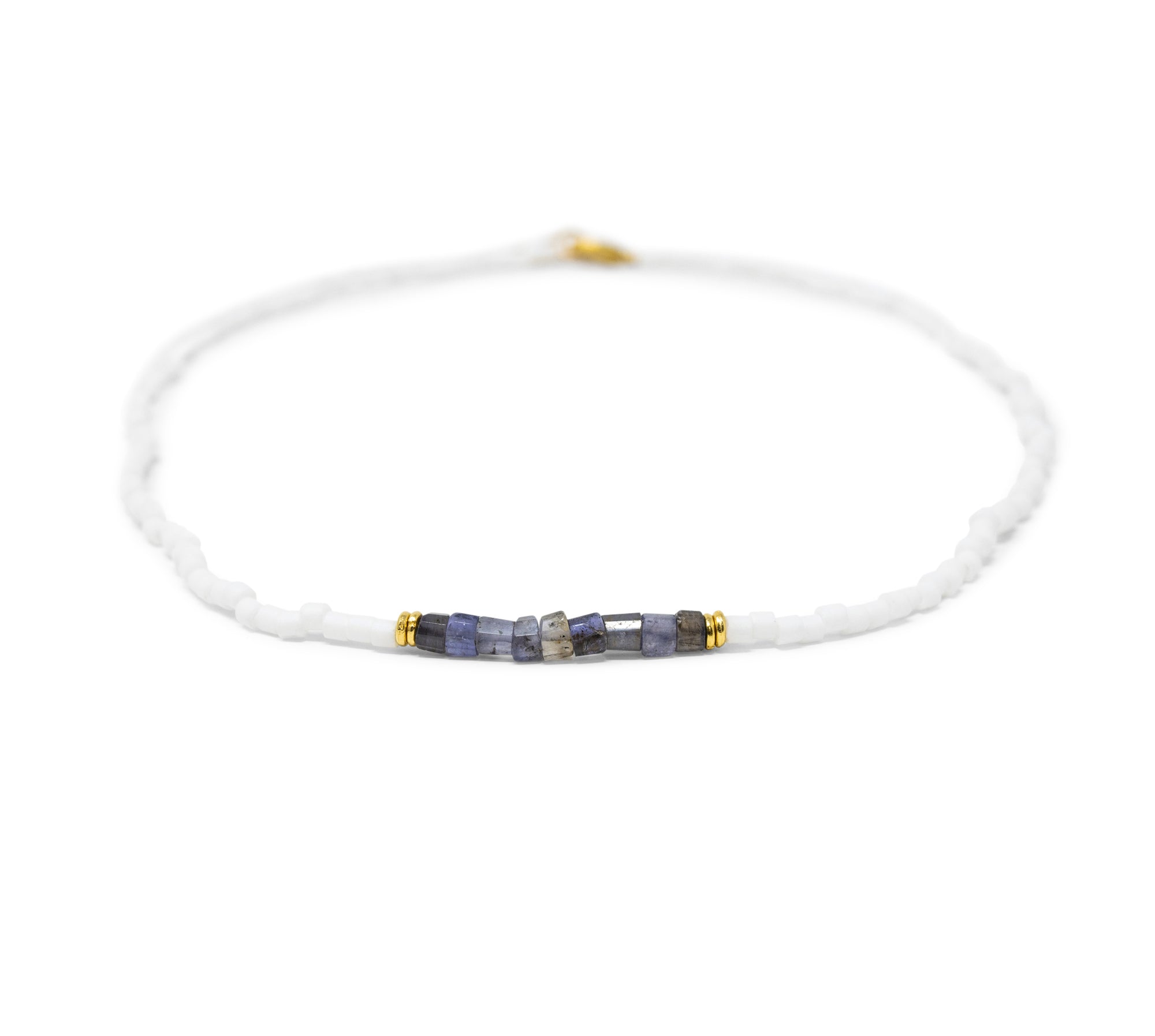 Iolite & Gold Intention Necklace