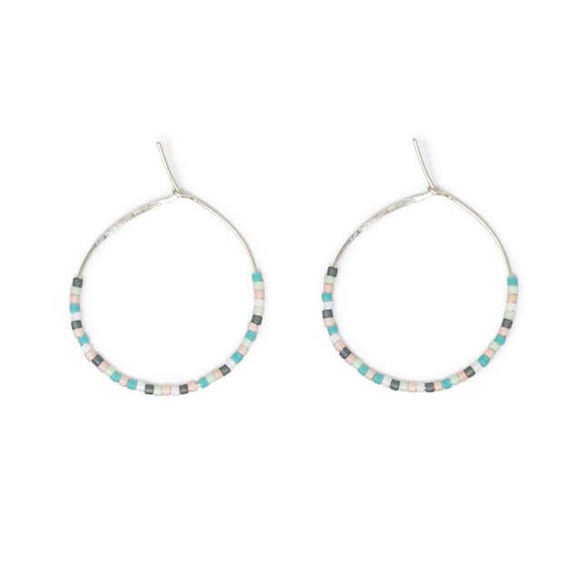 Desert Sunset Silver Hoops
