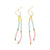 Teals & Pinks - Surfer Dangles,Wildflower Colors in Gold