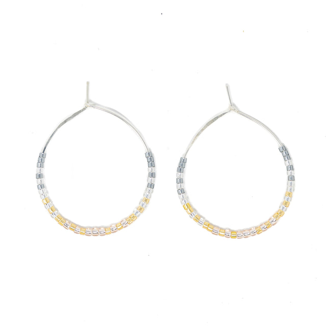 Rose Gold & Silver - Holiday at the Sea Hoops