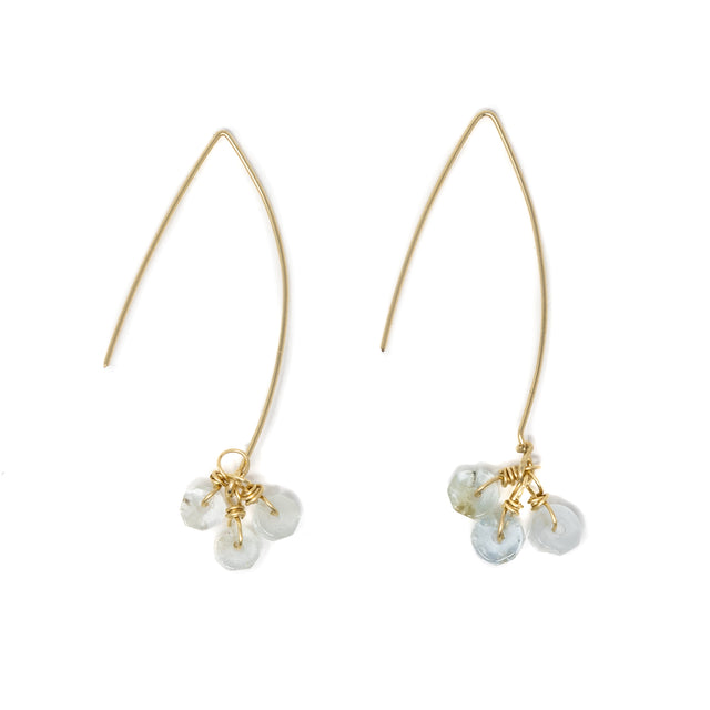 Aquamarine - Intention & Healing Earrings in Gold