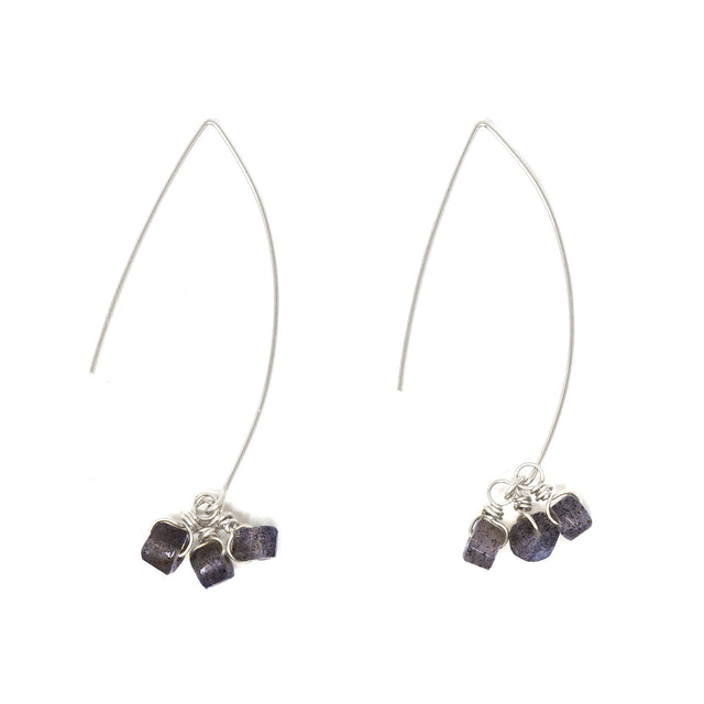 Iolite - Intention & Healing Earrings in Silver