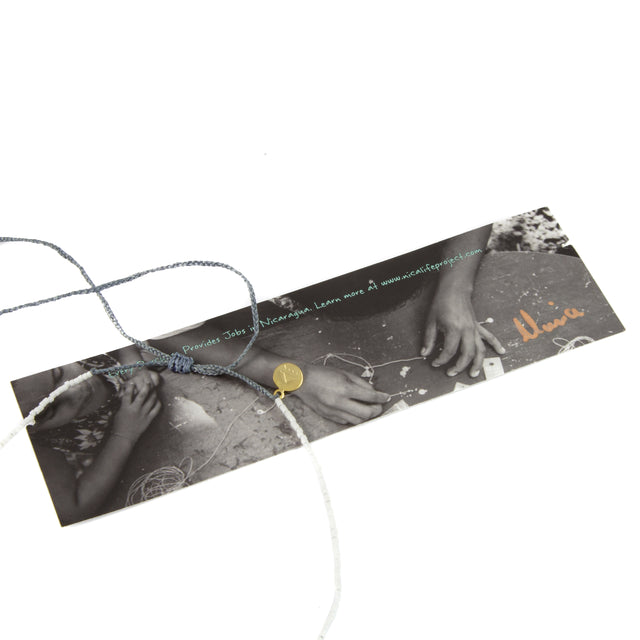 Denim & Gold Sparkle Alternating Mermaid Necklace