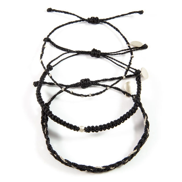Black & Silver Bracelet Stack