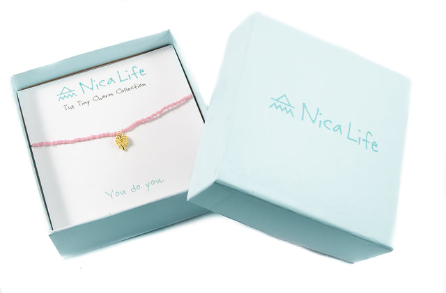 Blush Hedgehog Neckace in Gold