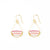 Pink Shades of Giving Tear Drop Earrings in Gold